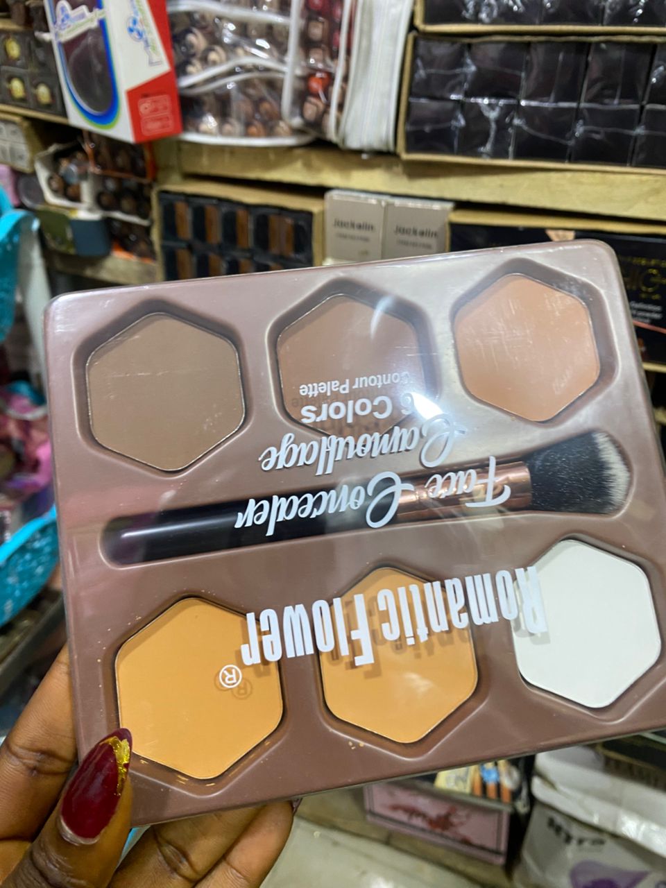 6 Colors Contour Powder Palette with Brush